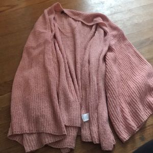 Pink loose fitting cardigan